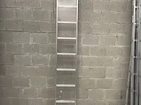 Enkele ladder 9 treden aluminium - afbeelding 1 van  1