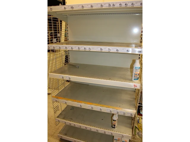 Enkelzijdig winkelrek 1 lm+ zijrekjes - afbeelding 1 van  3