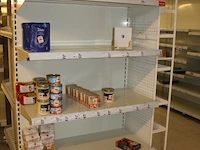 Enkelzijdig winkelrek 1lm + zijrekje - afbeelding 1 van  3