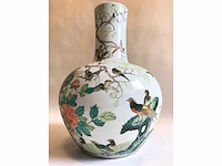 Enorm grote chinese bolvaas met vogels. 38cm diameter! gestempeld. - afbeelding 19 van  37