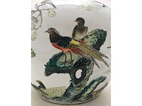 Enorm grote chinese bolvaas met vogels. 38cm diameter! gestempeld. - afbeelding 3 van  37