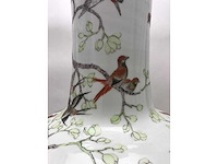 Enorm grote chinese bolvaas met vogels. 38cm diameter! gestempeld. - afbeelding 4 van  37