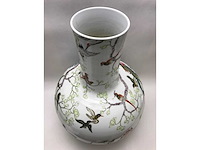 Enorm grote chinese bolvaas met vogels. 38cm diameter! gestempeld. - afbeelding 8 van  37