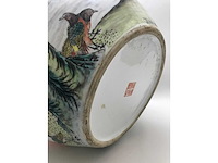 Enorm grote chinese bolvaas met vogels. 38cm diameter! gestempeld. - afbeelding 10 van  37