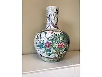 Enorm grote chinese bolvaas met vogels. 38cm diameter! gestempeld. - afbeelding 12 van  37