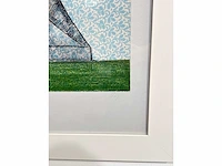 Enrico baj - baj chez picasso - femme dans un fauteuil 1969, lithografieën 70x50 cm - ingelijst .83x63 cm - afbeelding 5 van  7