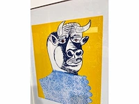 Enrico baj - baj chez picasso - minotaure 1969, litho's 70x50 cm - ingelijst. 83x63cm - afbeelding 6 van  9