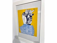 Enrico baj - baj chez picasso - minotaure 1969, litho's 70x50 cm - ingelijst. 83x63cm - afbeelding 8 van  9