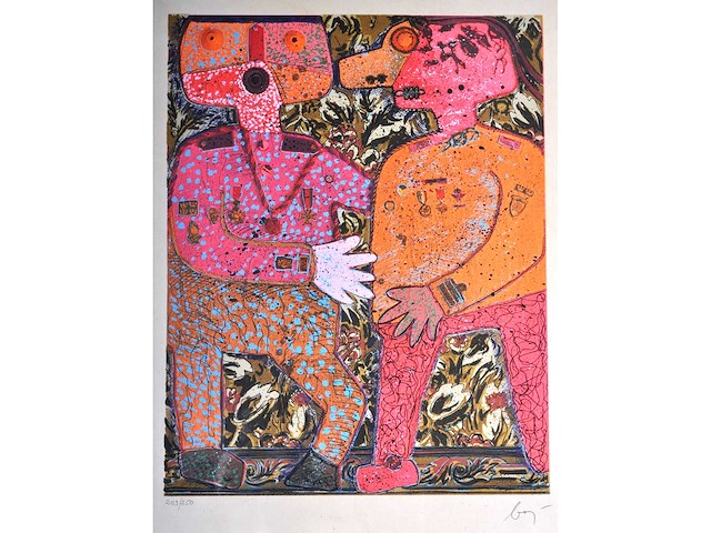 Enrico baj - top secret - gemengde techniek - afbeelding 1 van  11