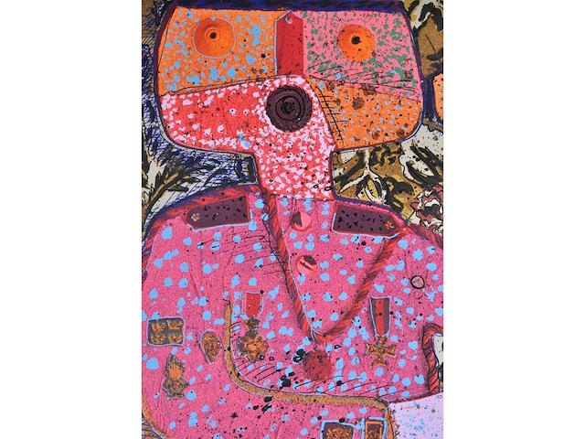 Enrico baj - top secret - gemengde techniek - afbeelding 7 van  11