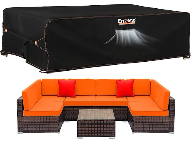 Enzeno afdekking voor tuinmeubelen 300 x 200 x 90 cm - afbeelding 1 van  2