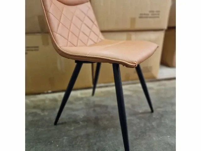 Enzo cognac pu - dining chair (6x) - afbeelding 3 van  6
