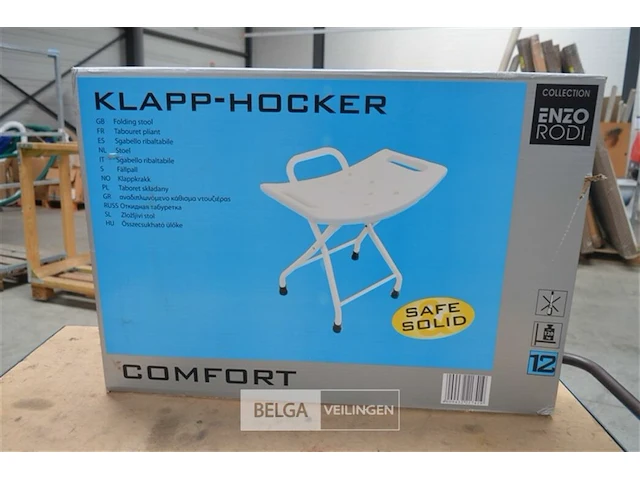 Enzo rodi klapbare douche stoel - afbeelding 1 van  5