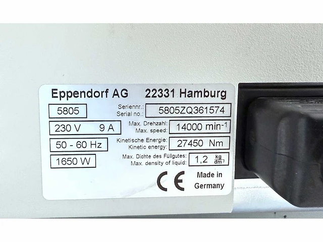 Eppendorf - 5804r - centrifuge - afbeelding 6 van  6