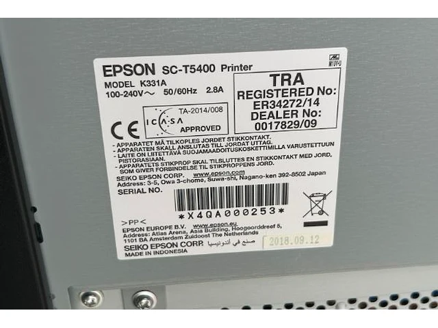 Epson kleurenprinter, groot formaat - afbeelding 7 van  8