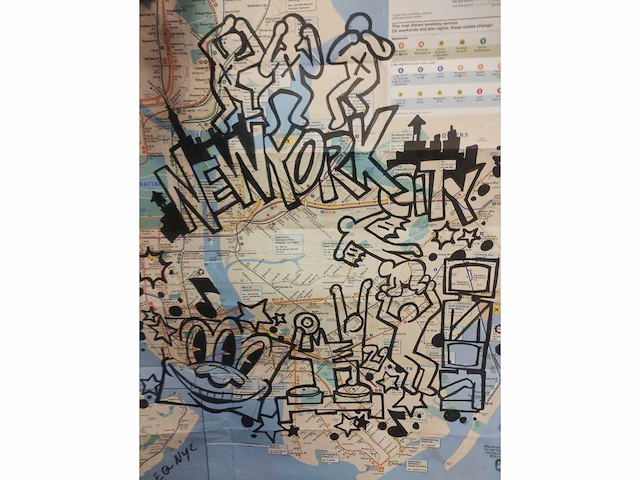 Eq nyc orginele subway viltstift tekening - afbeelding 5 van  6