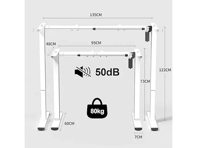 Ergomaker verstelbaar bureauframe - afbeelding 4 van  5