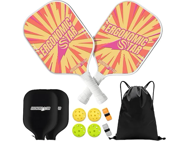 Ergonomicstar pickleball racketset - afbeelding 1 van  3