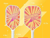 Ergonomicstar pickleball racketset - afbeelding 2 van  3