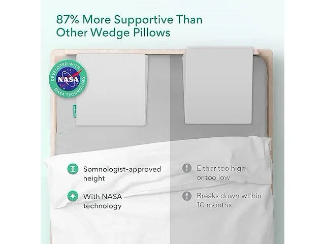 Ergonomisch traagschuim wigkussen - afbeelding 2 van  4