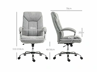 Ergonomische bureaustoel - grijze stof - afbeelding 4 van  5