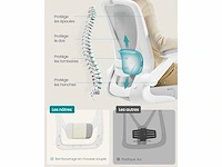 Ergonomische bureaustoel - mesh-stof - afbeelding 4 van  6