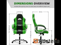 Ergonomische zetel gamer draaibaar-hoogte verstelbaar - afbeelding 4 van  8