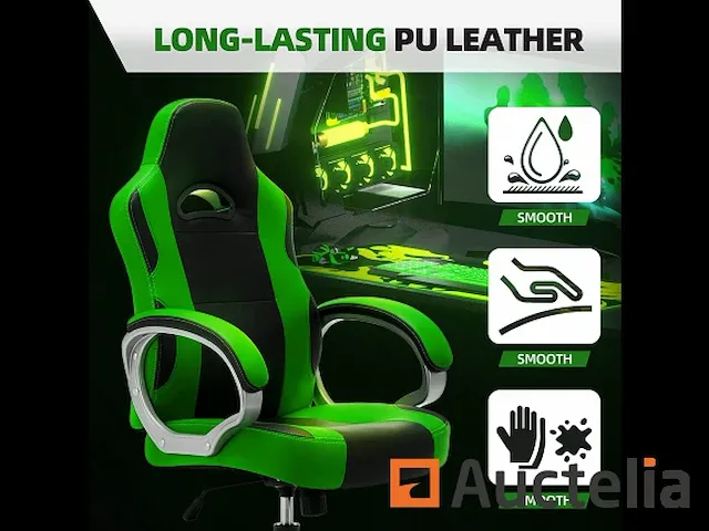 Ergonomische zetel gamer draaibaar-hoogte verstelbaar - afbeelding 8 van  8
