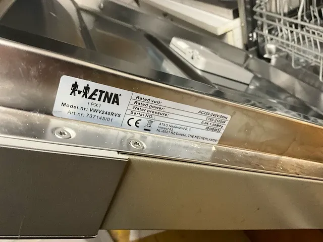 Erna vwv240rvs glazenvaatwasmachine - afbeelding 3 van  3