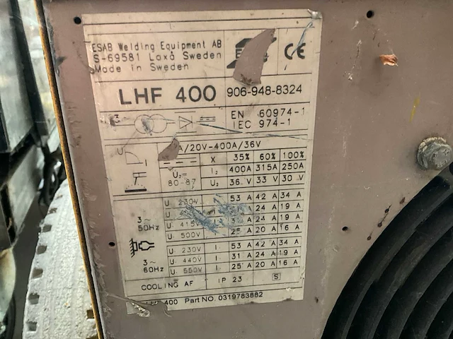 Esab lhf400 lasapparaat - afbeelding 6 van  6