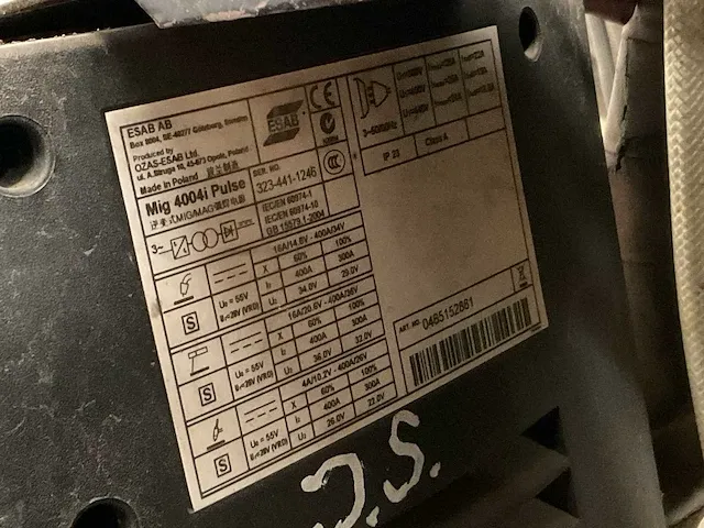 Esab mig 4004i pulse lasapparaat - afbeelding 5 van  6