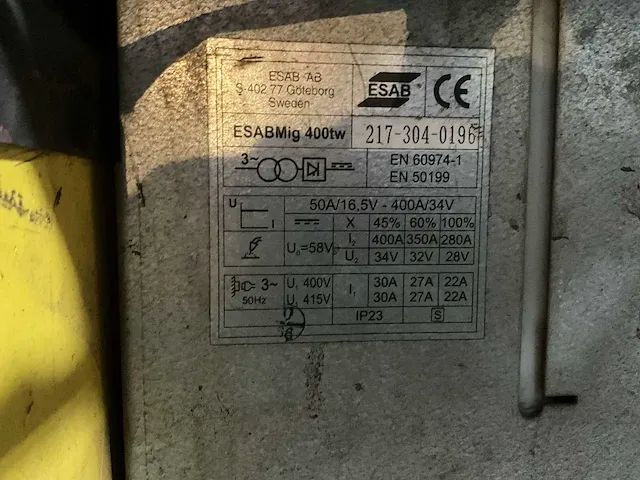 Esab mig400tw lasapparaat - afbeelding 6 van  6