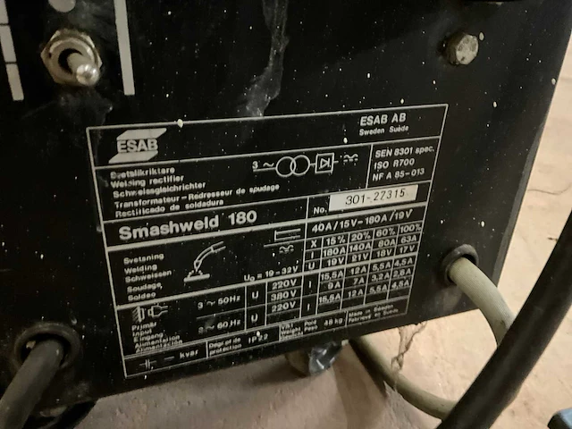 Esab smashweld 180 mig lasapparaat - afbeelding 6 van  6