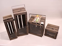 Esschert presentatiebox hout (x4) - afbeelding 2 van  5