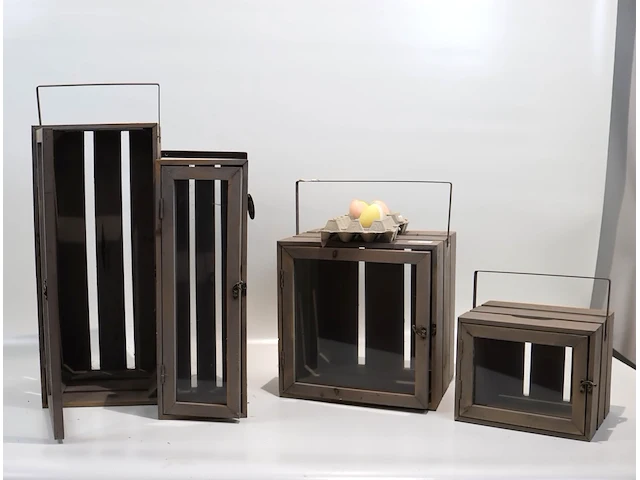 Esschert presentatiebox hout (x4) - afbeelding 1 van  5