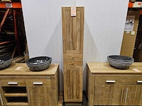 Essential teak kolomkast avignon met nis en 2 deuren rechts - afbeelding 1 van  6