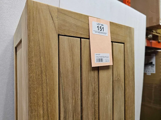 Essential teak kolomkast avignon met nis en 2 deuren rechts - afbeelding 6 van  6