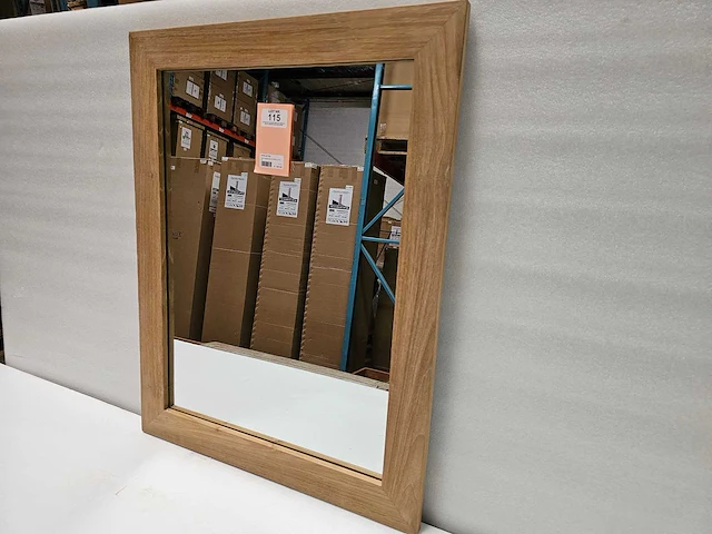 Essential teak spiegel 70 x 3 x h90cm met frame 7cm - afbeelding 1 van  3