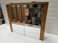 Essential teak spiegelkast rome 90 x 70cm met 2 deuren - afbeelding 1 van  5