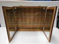 Essential teak spiegelkast rome 90 x 70cm met 2 deuren - afbeelding 3 van  5