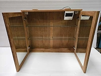 Essential teak spiegelkast rome 90 x 70cm met 2 deuren - afbeelding 3 van  5