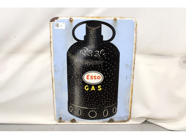 Esso gas emaille paneel dubbelzijdig - afbeelding 1 van  6