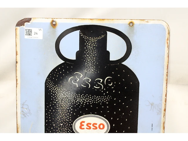 Esso gas emaille paneel dubbelzijdig - afbeelding 2 van  6