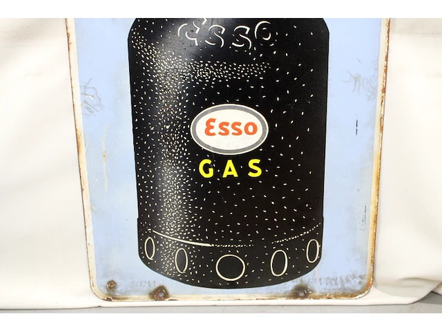 Esso gas emaille paneel dubbelzijdig - afbeelding 3 van  6