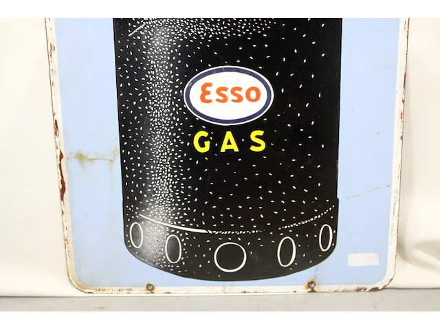 Esso gas emaille paneel dubbelzijdig - afbeelding 6 van  6