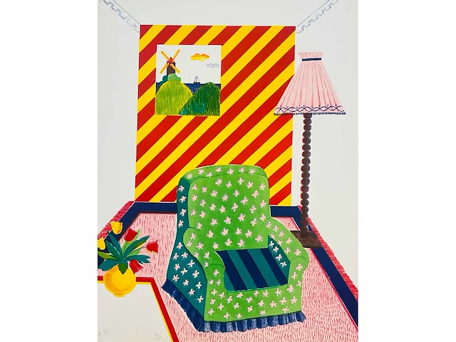 Etienne elias - interieur - kleurenzeefdruk - afbeelding 7 van  8