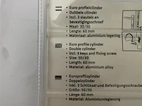 Euro profielcilinder 30/30 - afbeelding 2 van  2