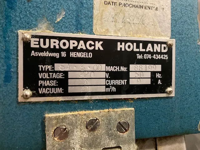 Europack sa.s.00 vacuümmachine - afbeelding 6 van  7