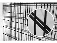 Europees fabrikaat - 2d - 6/5/6mm - lot panelen met palen en bevestigingen - afbeelding 4 van  9