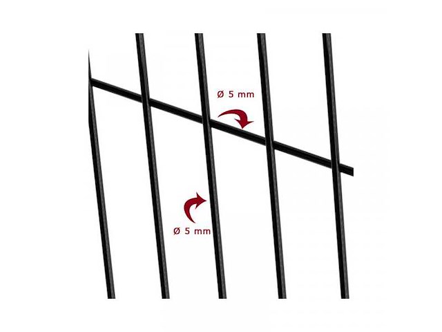 Europees fabrikaat 3d 5mm lot draadpanelen met palen en bevestigingen - afbeelding 10 van  12